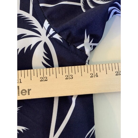 Sunsations Mens Shirt Hawaiian Print Navy Blue/White Florals XL Resort Vacations - Picture 6 of 7